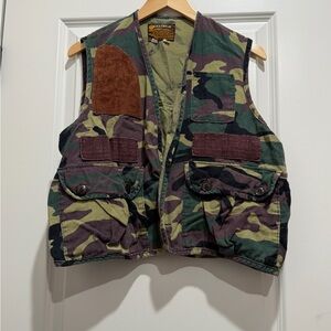 Vintage Camo Field‎ Vest with Multiple Pockets Medium